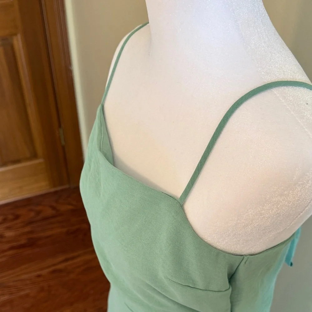 Chic Mint Green Midi Dress - Picture 4 of 4